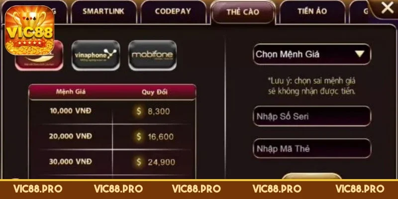 nap-tien-vic88-chuyen-doi-the-cao